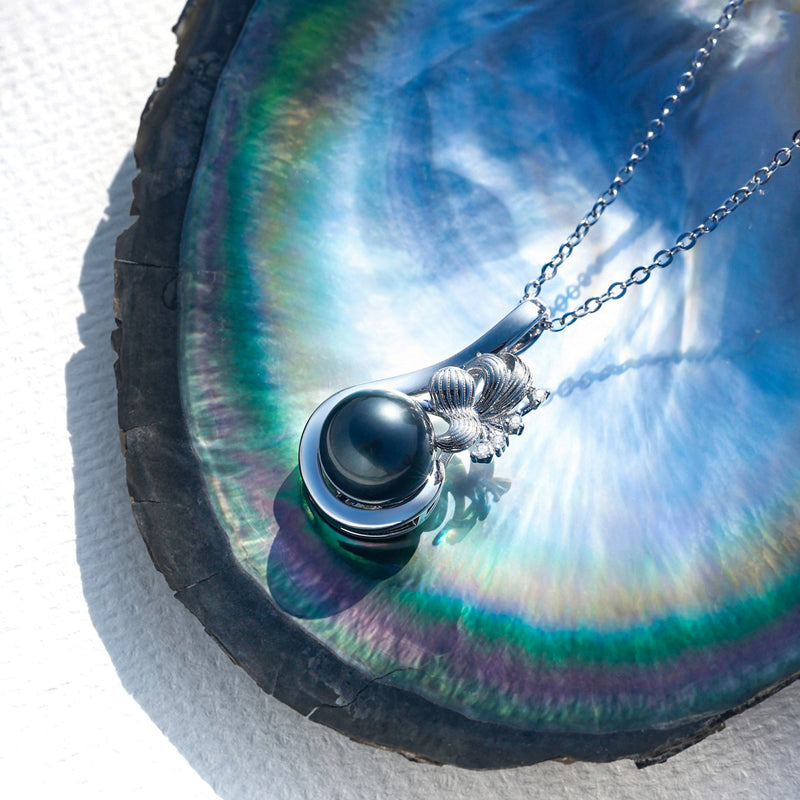 Pendentif Argent avec Perle de Tahiti Véritable