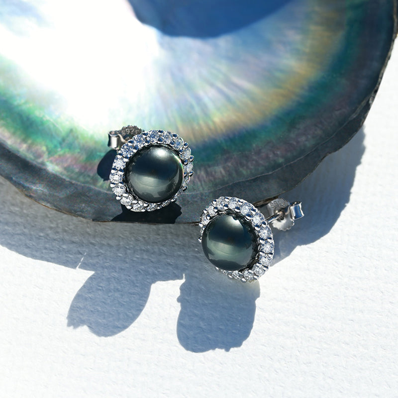 Boucles D'oreilles en Perles de Tahiti