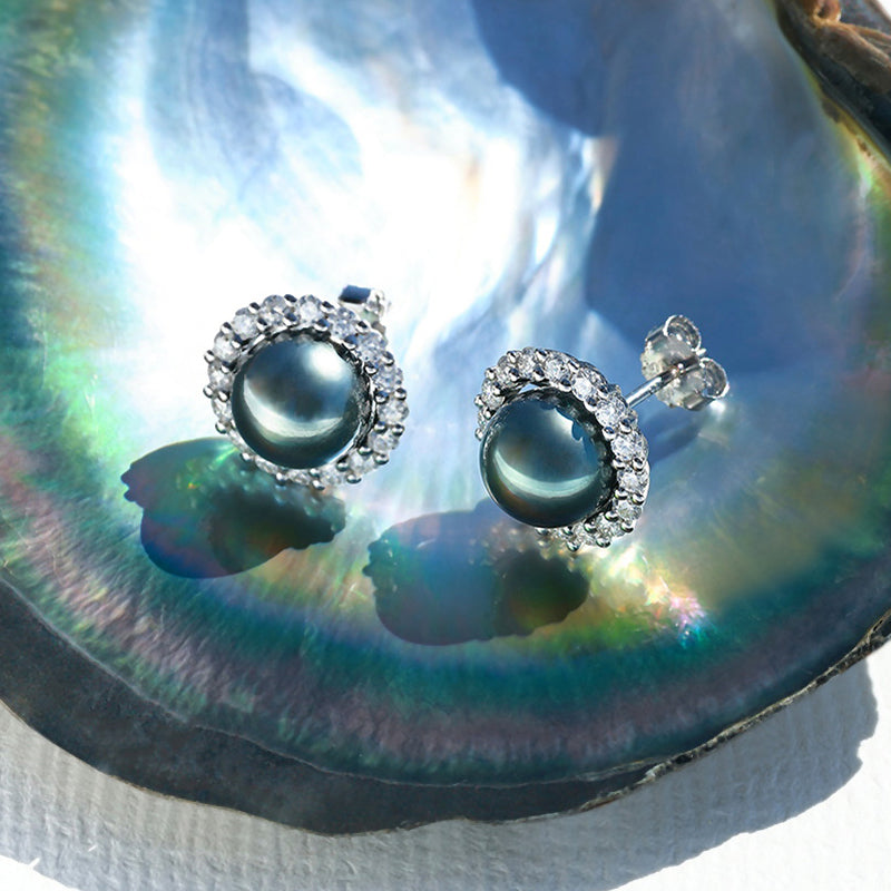 Boucles D'oreilles en Perles de Tahiti