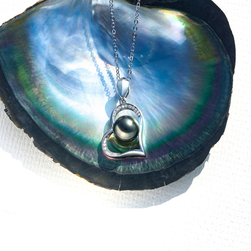 Pendentif Coeur Perle de Tahiti