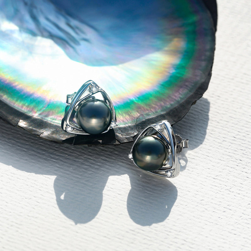 Boucle D'oreille en Perle de Tahiti