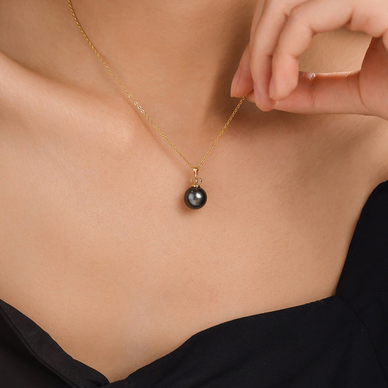 Pendentif Perle Noire Rosa