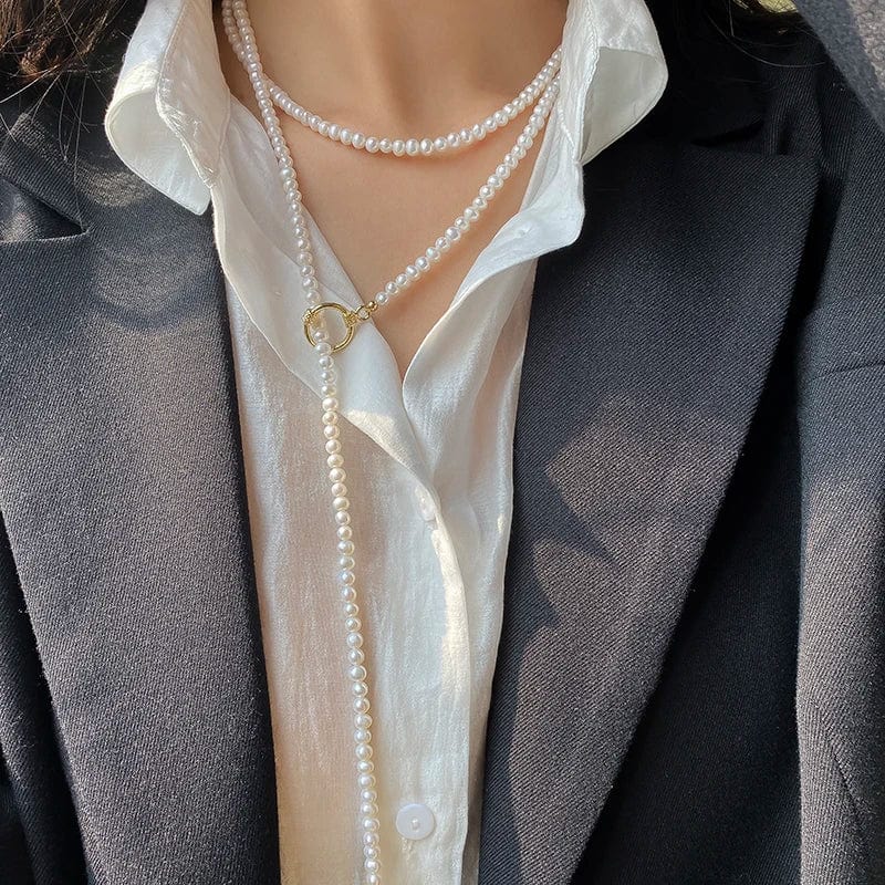Collier Perle Blanche