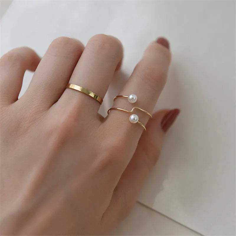 Bague Or Perle de Culture Blanche