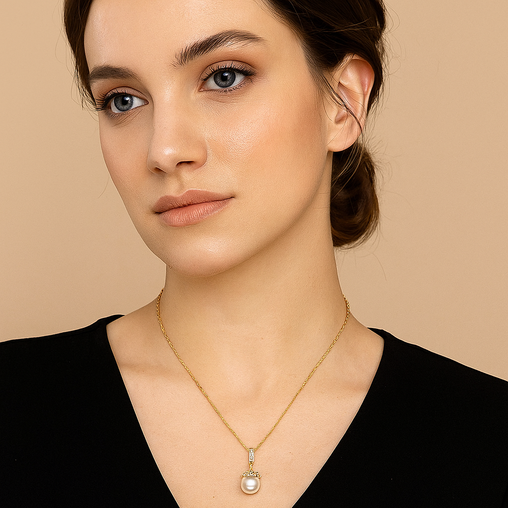 Perle de Culture Blanche Pendentif