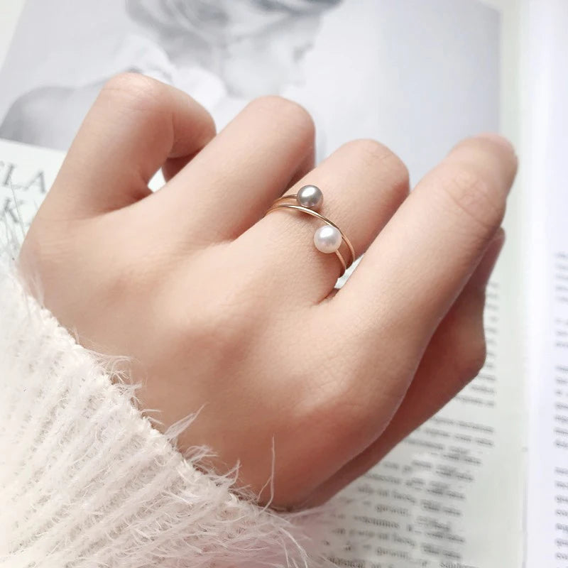 Bague Or avec Perle de Culture