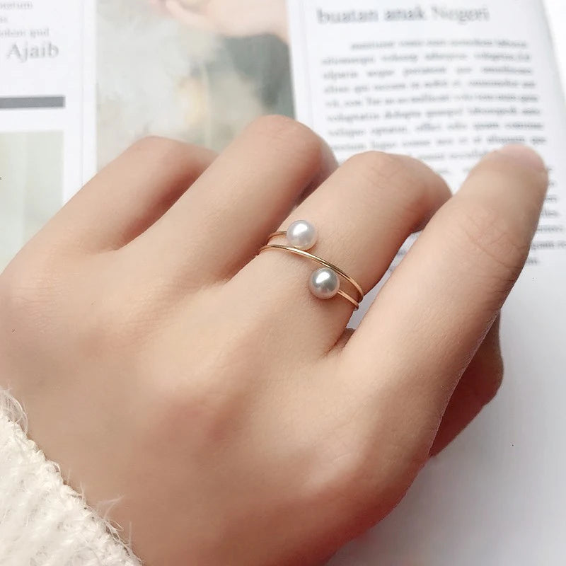 Bague Or avec Perle de Culture