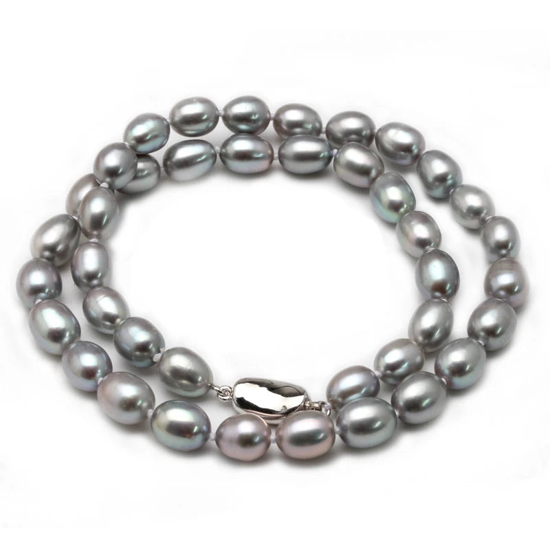 Collier Perle Grise