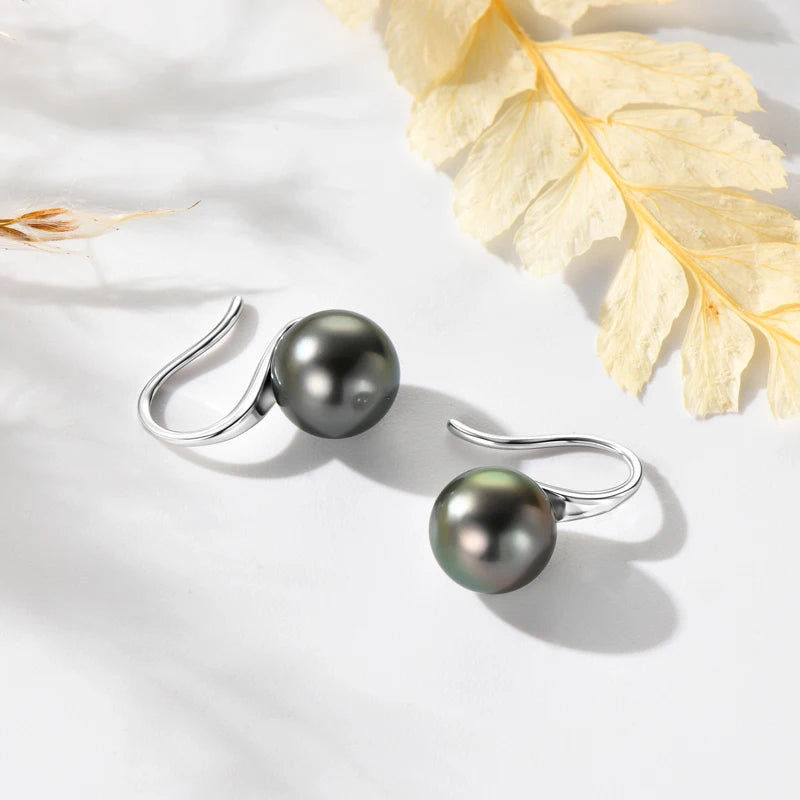 Boucle D'oreille Perle de Tahiti Argent