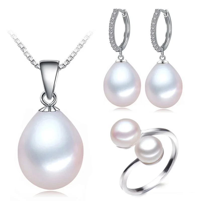 Parure Argent Perle