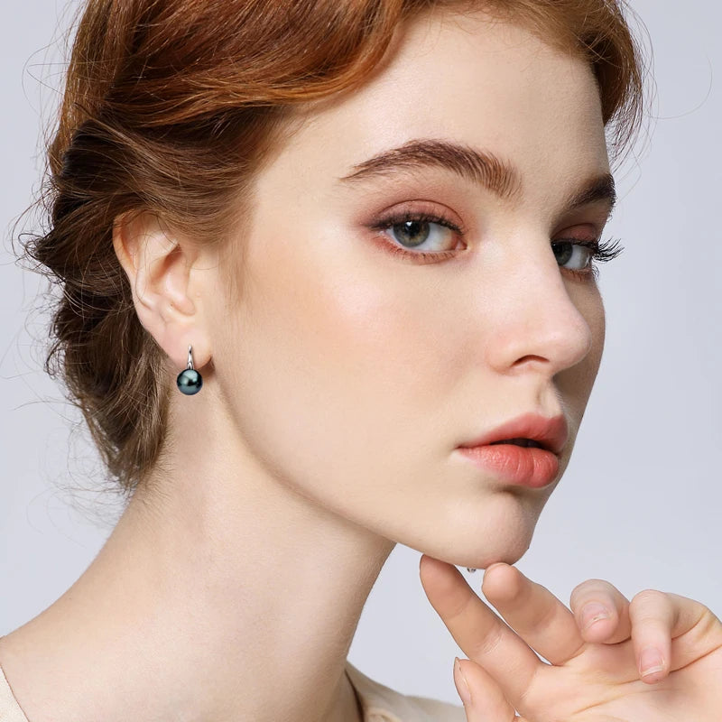 Boucle D'oreille Perle de Tahiti Argent