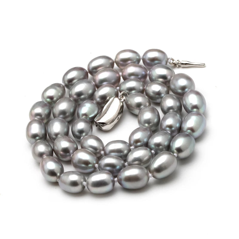Collier Perle Grise