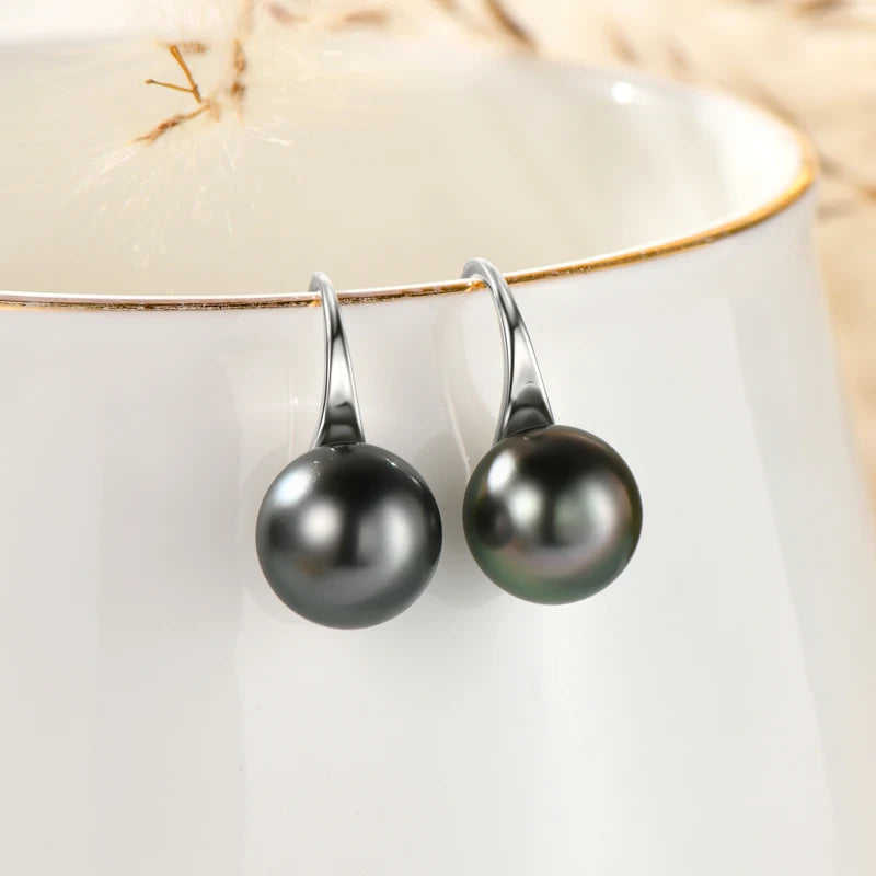 Boucle D'oreille Perle de Tahiti Argent