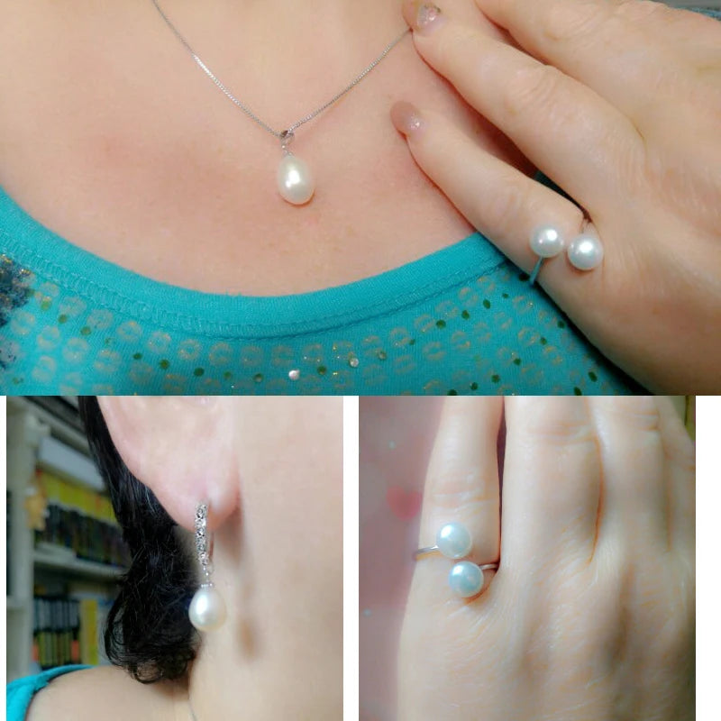Parure Argent Perle