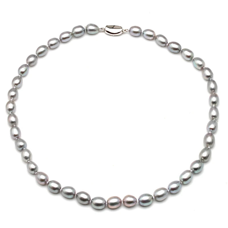 Collier Perle Grise