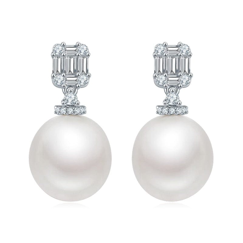 Boucle D'oreille Perle Blanche