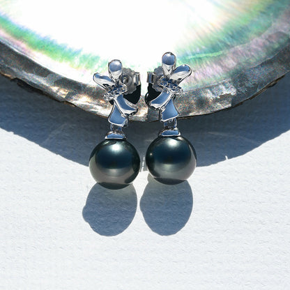 Boucle D'oreille Dormeuse Perle de Tahiti