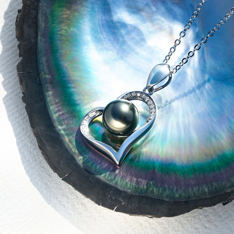 Pendentif Coeur Perle de Tahiti
