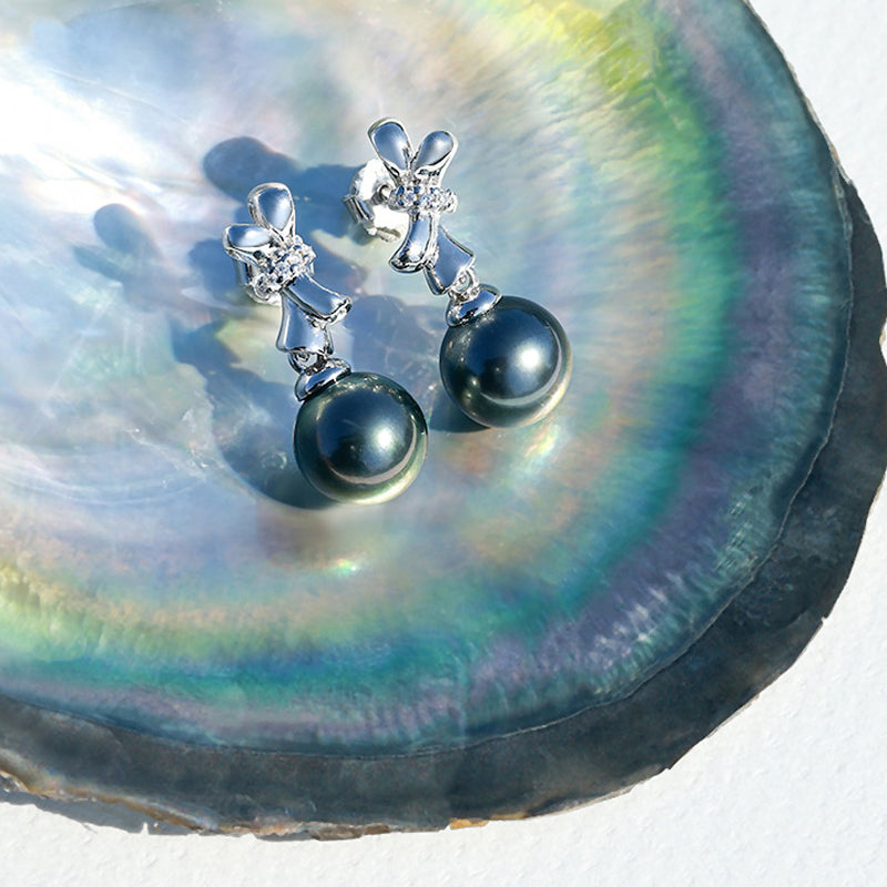 Boucle D'oreille Dormeuse Perle de Tahiti