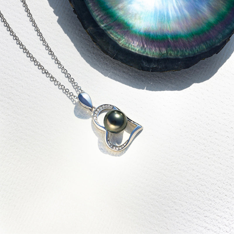 Pendentif Coeur Perle de Tahiti