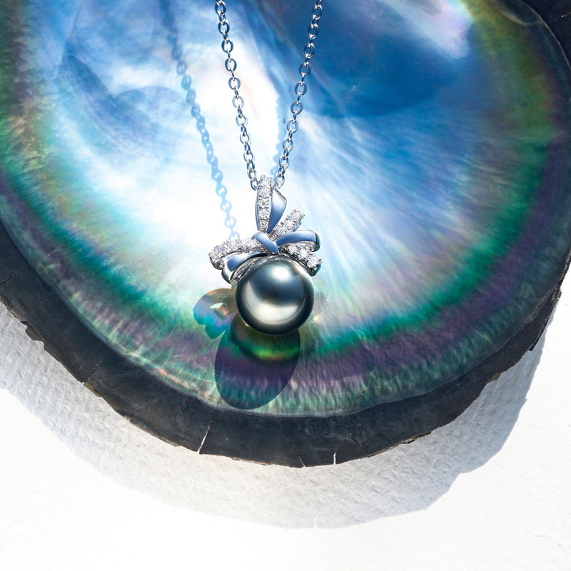 Pendentif Argent Perles Tahiti