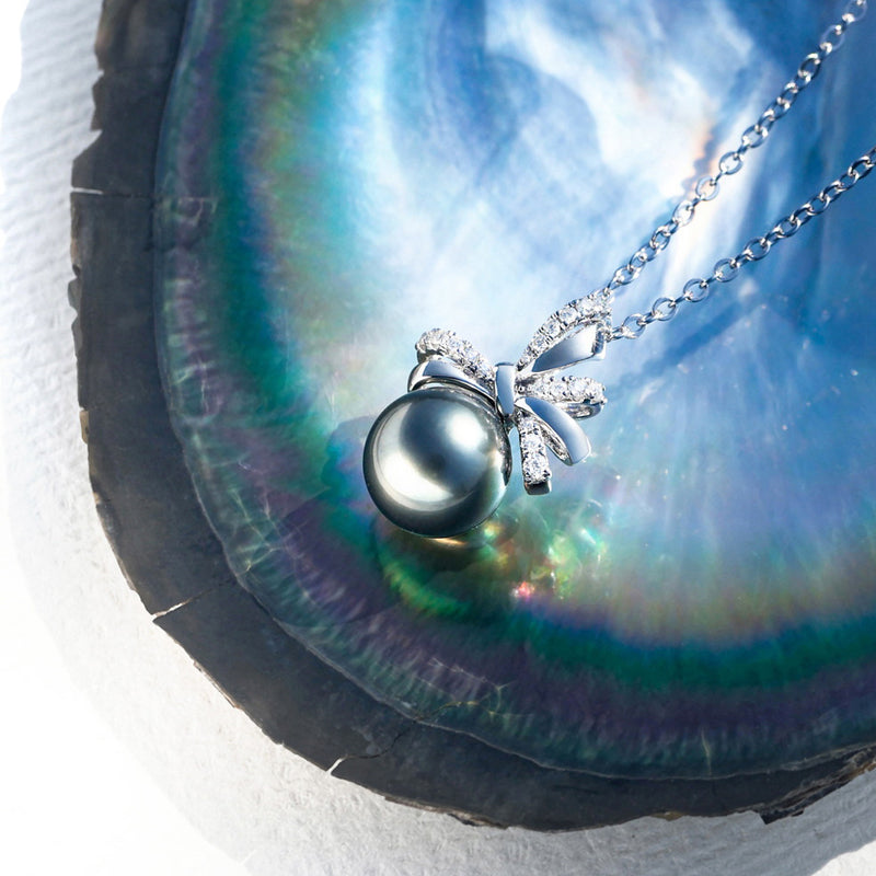 Pendentif Argent Perles Tahiti
