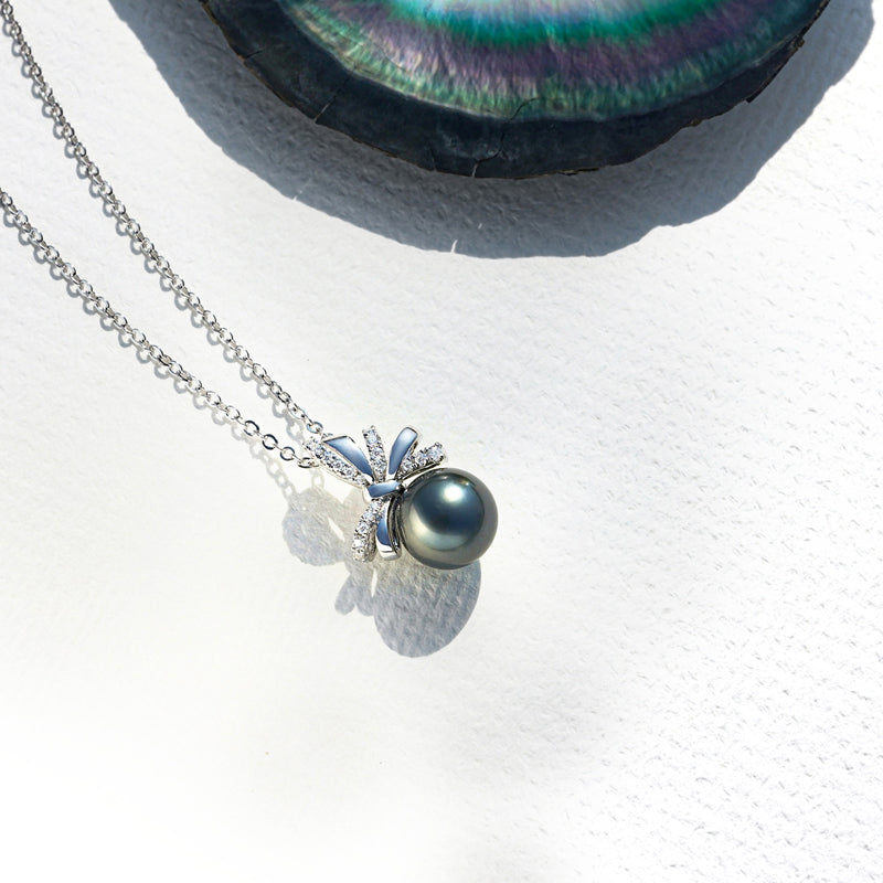 Pendentif Argent Perles Tahiti