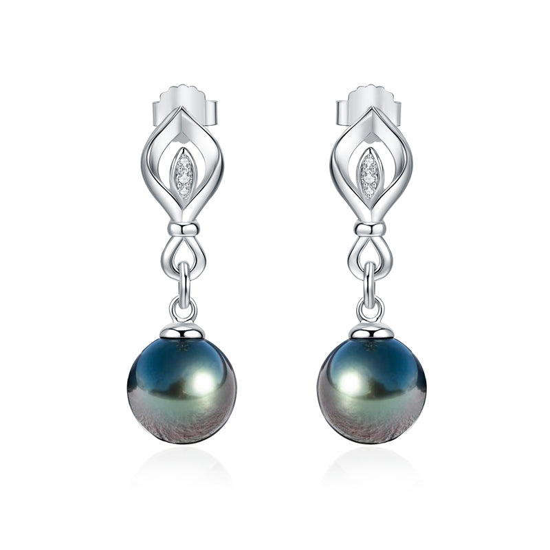Boucle D'oreille avec Perle de Tahiti
