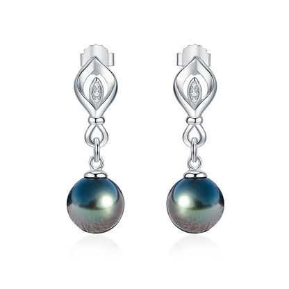 Boucle D'oreille avec Perle de Tahiti