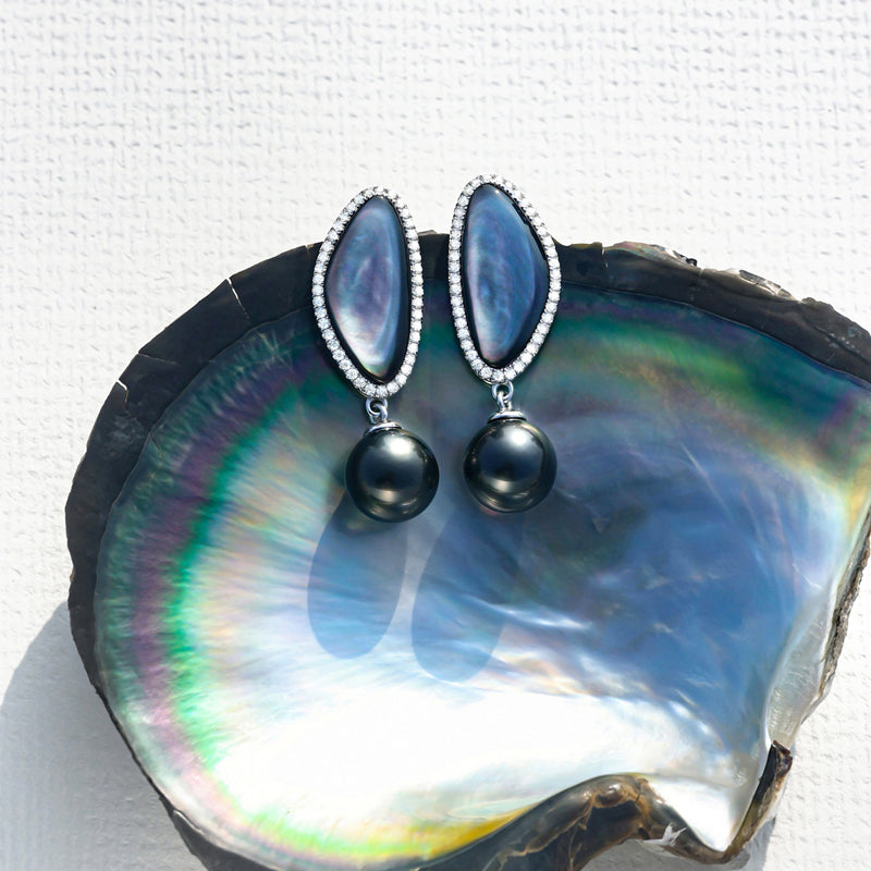 Boucle D'oreille Perle de Culture de Tahiti