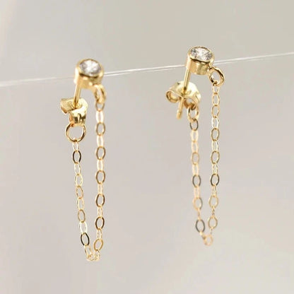 Boucle D'oreille chaine Or