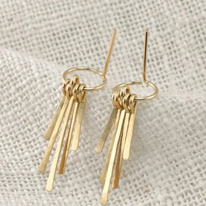 Boucle D'oreille Pendante Or