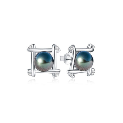 Boucle D'oreille Perle de Tahiti et Diamant