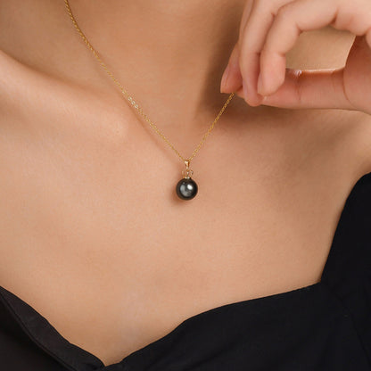 Pendentif Perle Noire Rosa