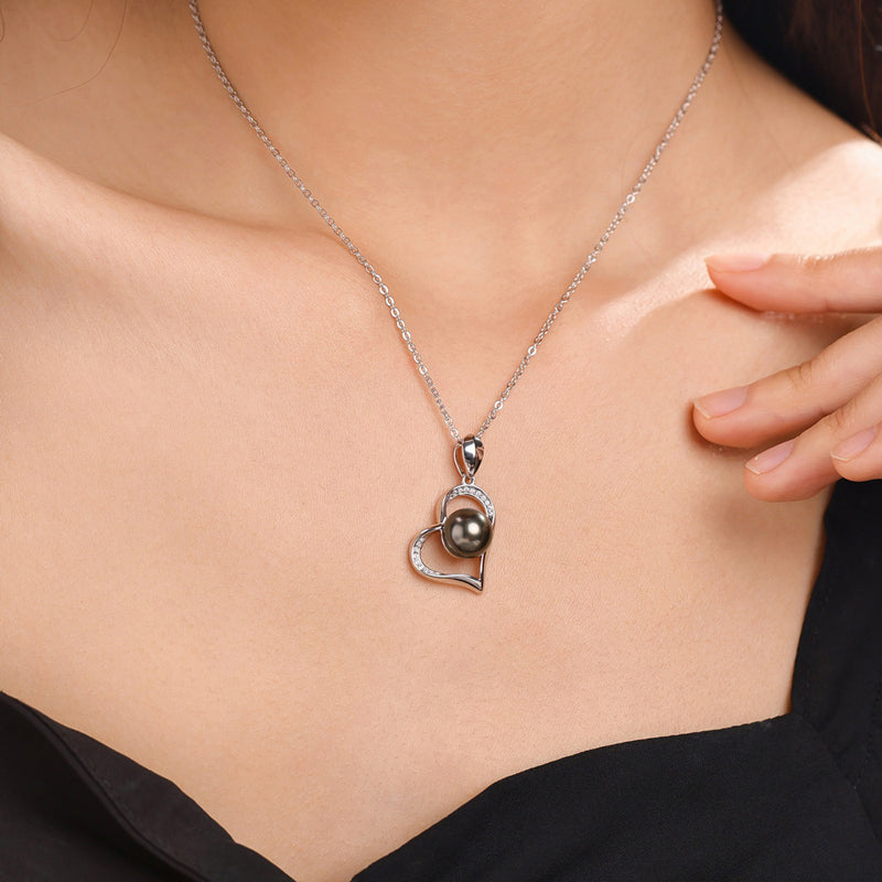 Pendentif Coeur Perle de Tahiti