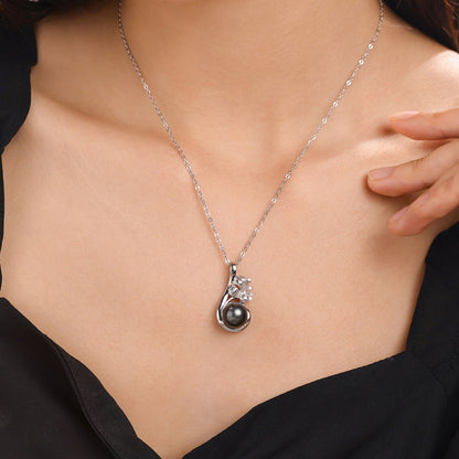 Pendentif Argent avec Perle de Tahiti Véritable