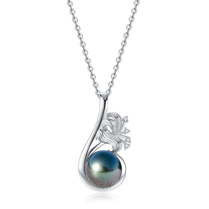 Pendentif Argent avec Perle de Tahiti Véritable