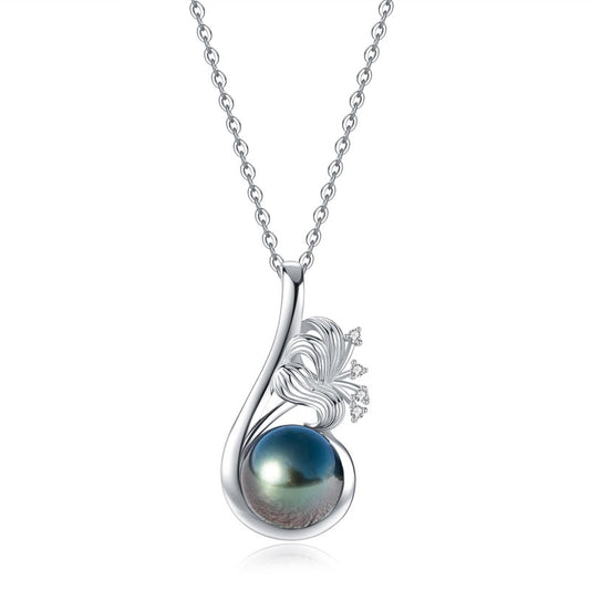 Pendentif Argent avec Perle de Tahiti Véritable