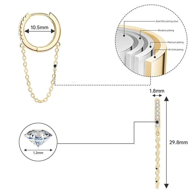 Boucle D'oreille Diamant | Diamant Synthétique | Diamant de Synthèse