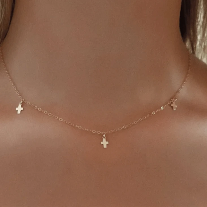 Collier Croix Femme Or