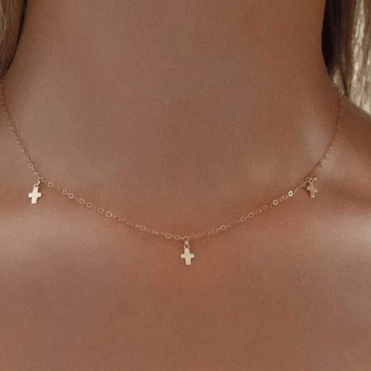 Collier Croix Femme Or
