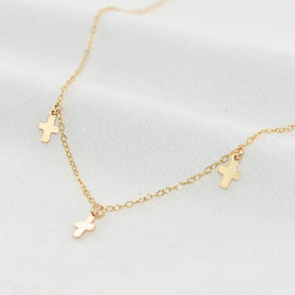 Collier Croix Femme Or