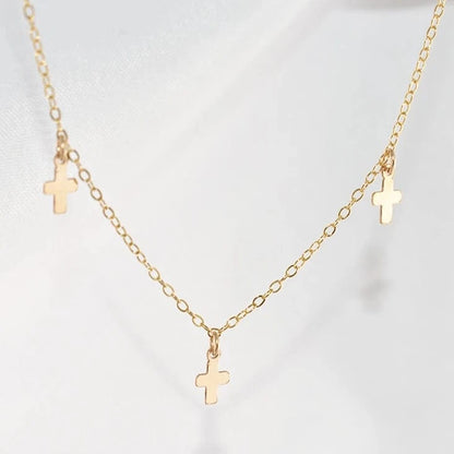 Collier Croix Femme Or