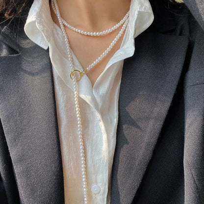 Collier Perle Blanche