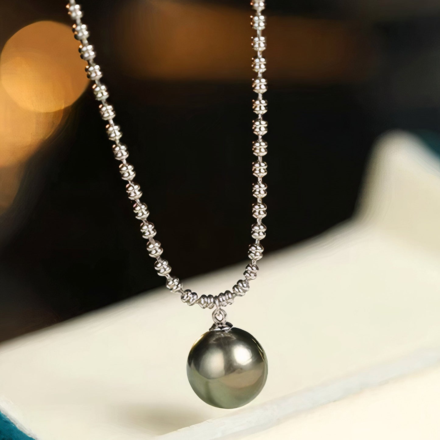 Pendentif Perle Noire