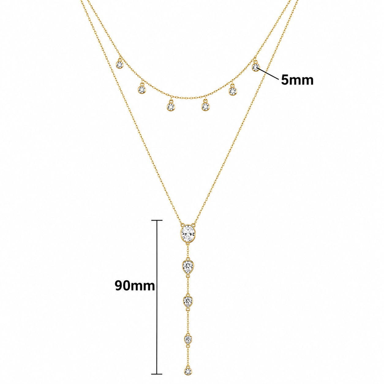 Collier Pendentif en Forme de Y
