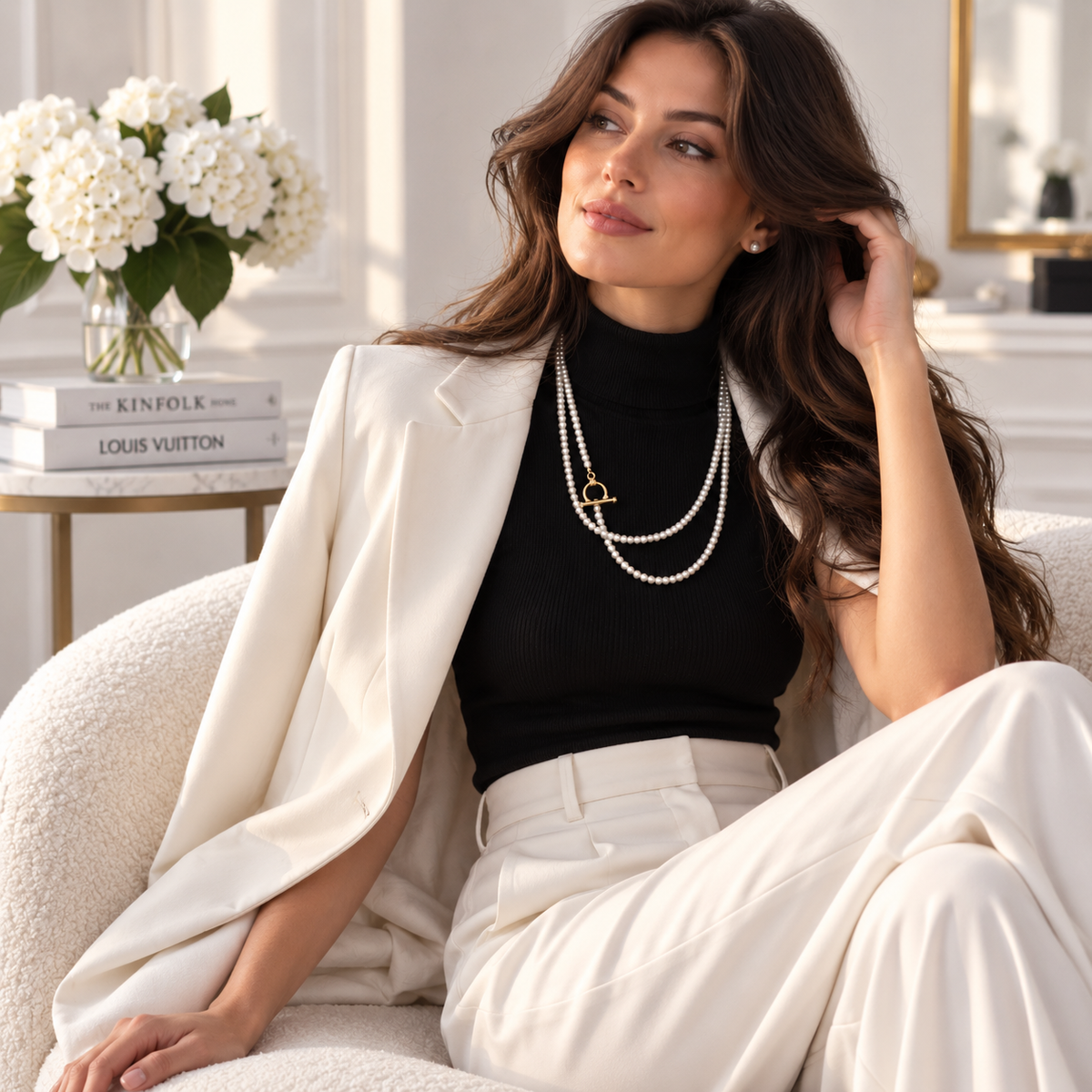 Collier Perle Blanche