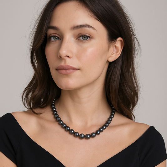 Collier en Perles Noires