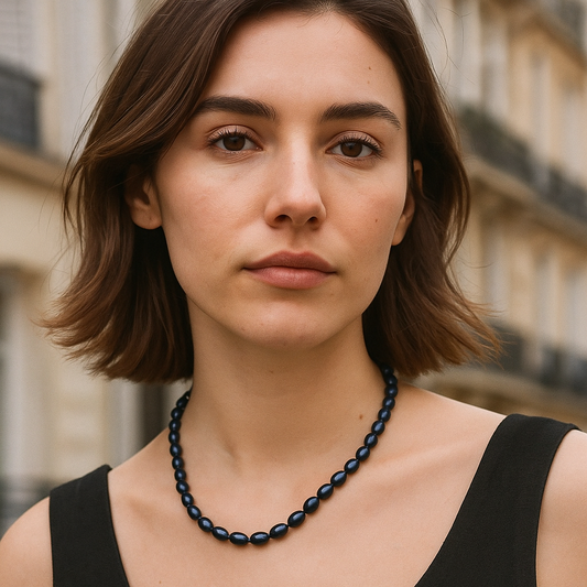Collier Perle Noire Femme