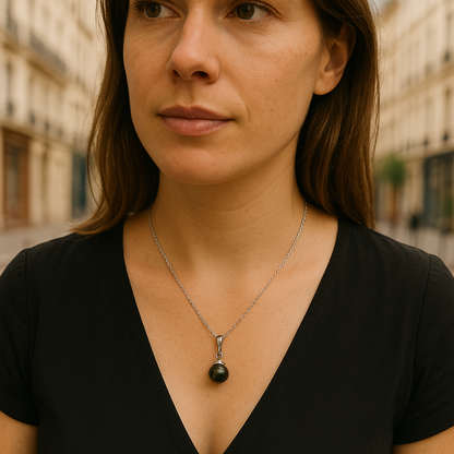 Collier avec Perle de Tahiti pour Femme